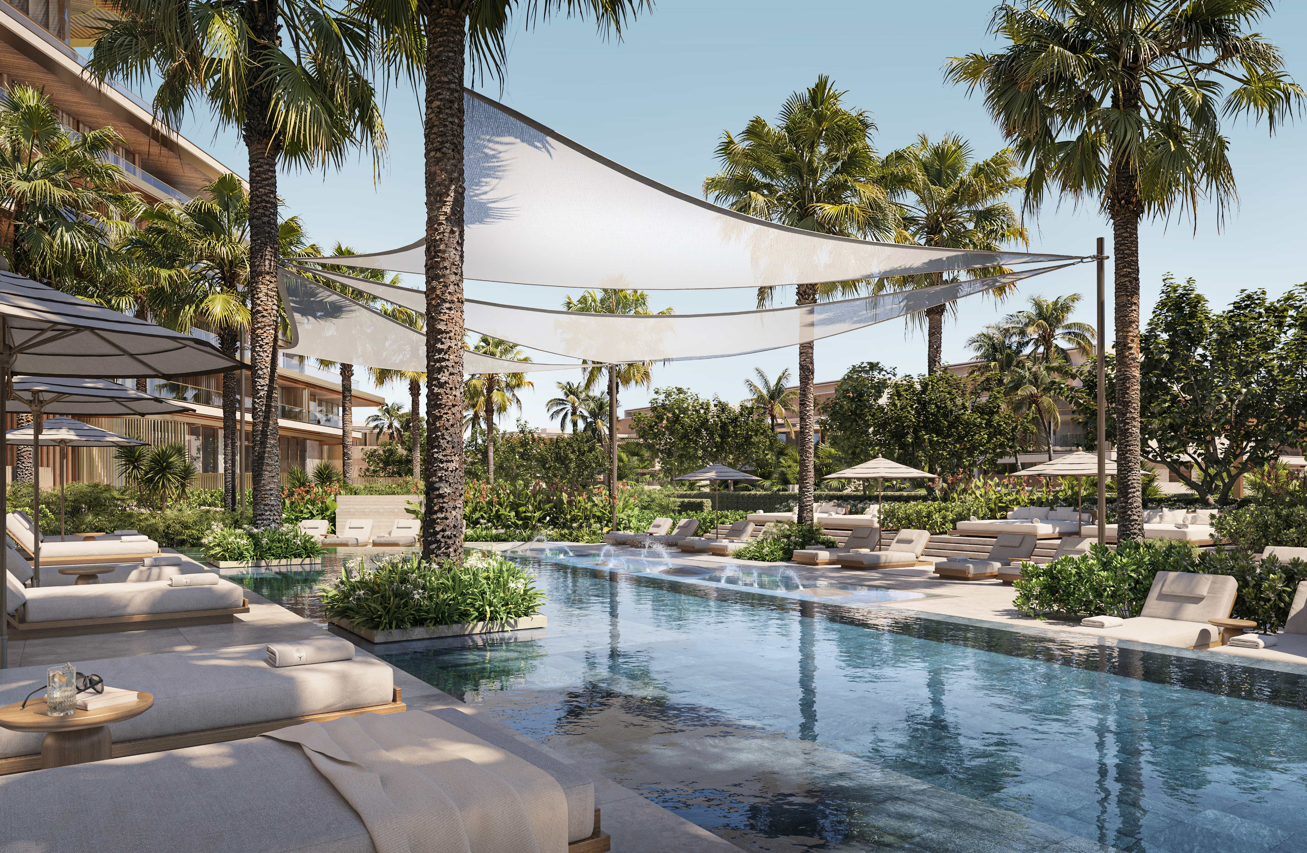 Ultra luxury beachfront villas at Four Seasons Private Residences on Saadiyat Island, Abu Dhabi