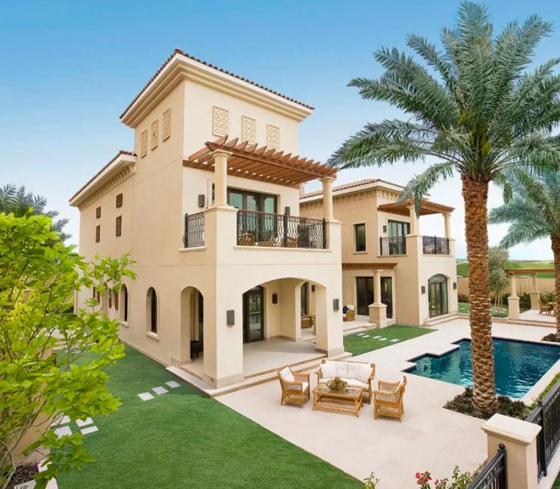Spacious living room with premium finishes and marble flooring in Saadiyat Beach Villas
